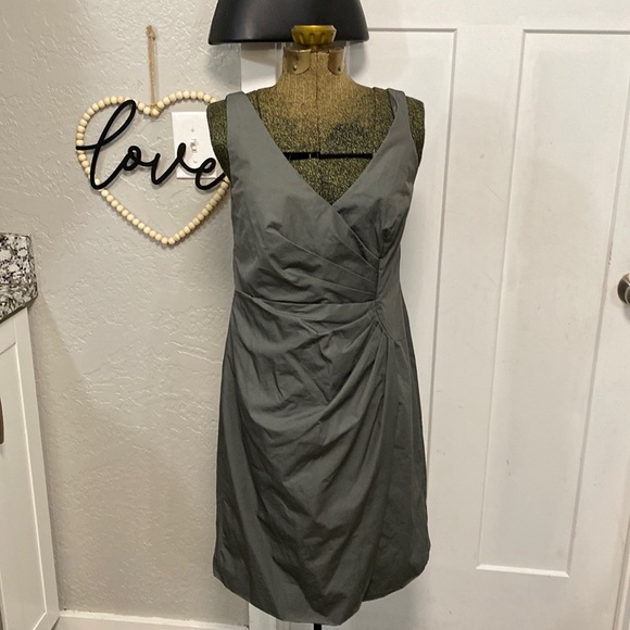 J.CREW COTTON FAUX WRAP DRESS 8 - Picture 1 of 15
